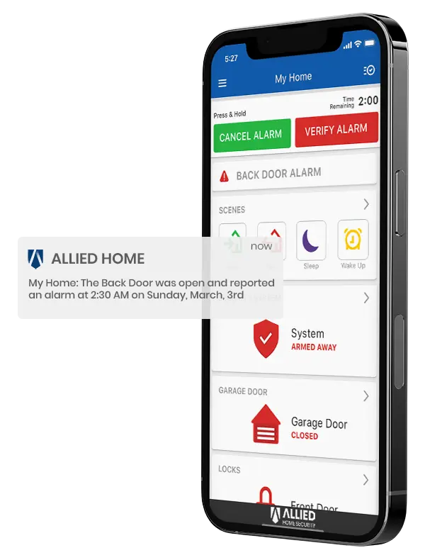 Alarm Response on Smart Home App Alarm Response on Smart Home App